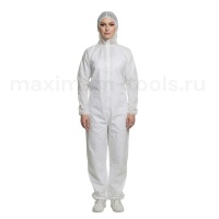 Комбинезон (костюм) защитный XXL 185 см. с капюшоном, на молнии, спанбонд