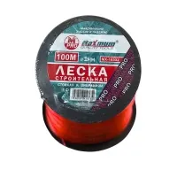 Леска строительная 1 мм x 100 м, красная, "MAXIMUM" (Максимум) MX 18532